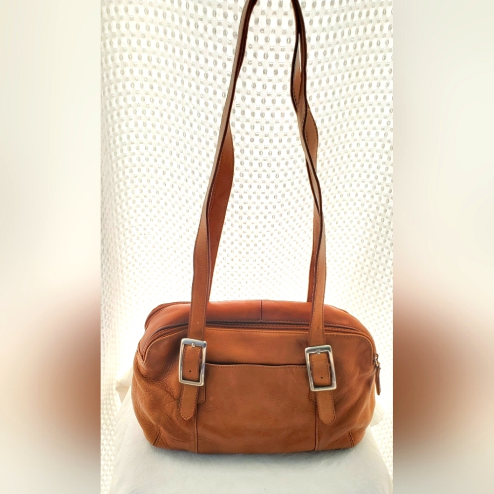 Tignanello Honey Brown Soft Leather Shoulder Bag